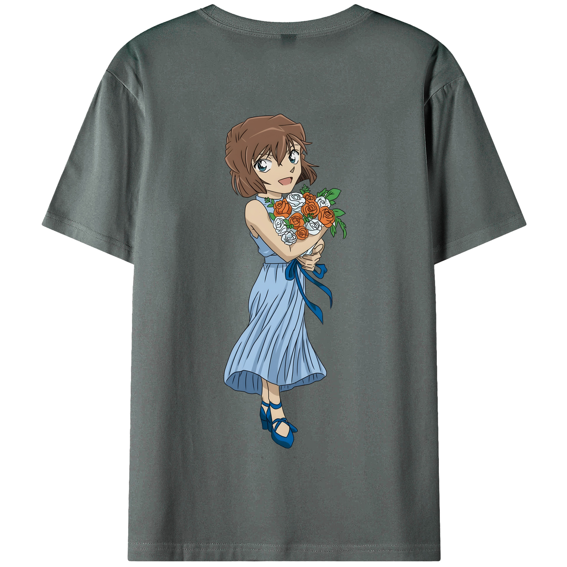 （画像用） 名探偵コナン 灰原 哀 はいばら あい Detective Conan Anita Hailey、Vi Graythorn Haibara Ai 綿100％半袖Tシャツ（背面プリント）